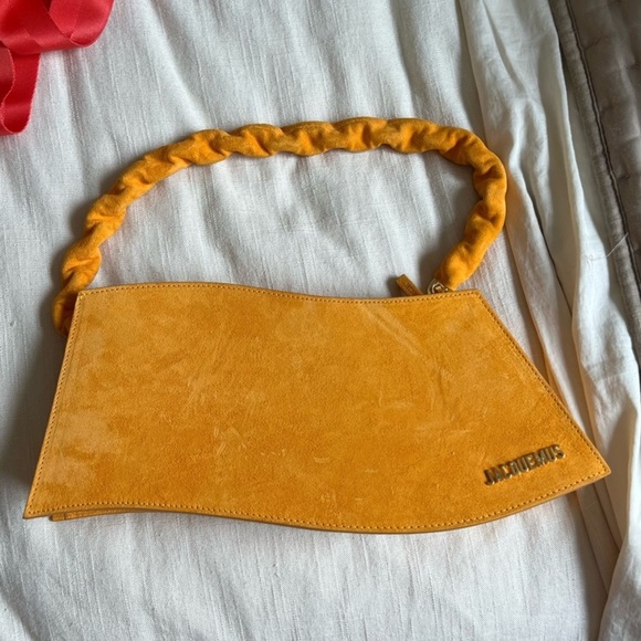 Jacquemus Handbags - JACQUEMUS Orange Suede 'La Vague' Bag - USED